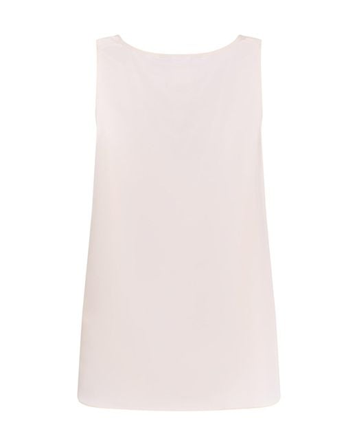 Max Mara White Filly Sleevelvess Top