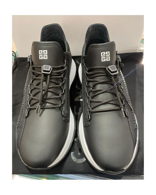 Givenchy Black Spectre Runner Lace-Up Sneakers for men