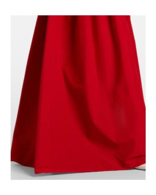 Ralph Lauren Red Daley Belted Cotton-Blend Poplin Gown