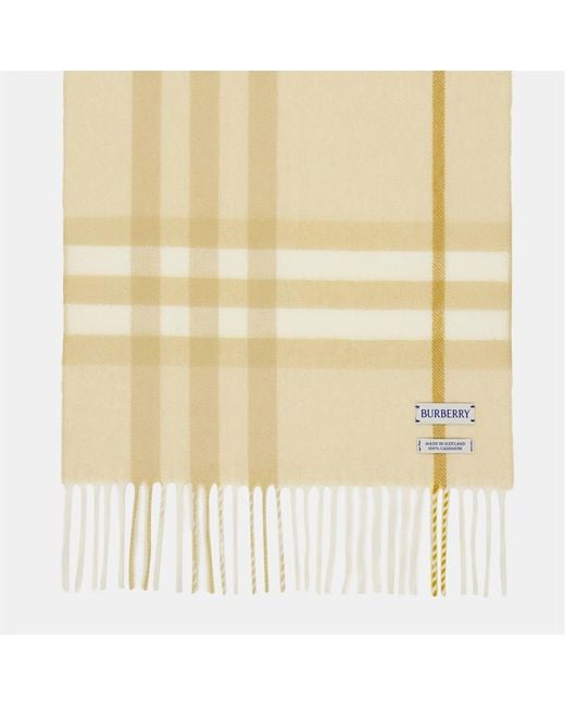 Burberry Natural Plaid Pattern Scarf for men