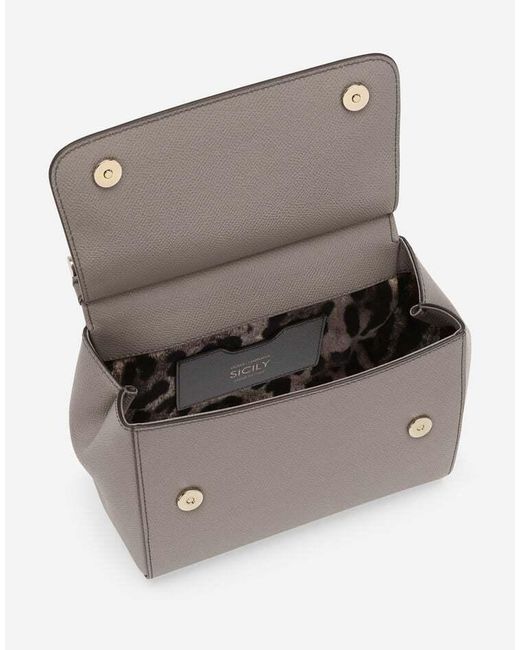 Dolce & Gabbana Gray Small Sicily Handbag