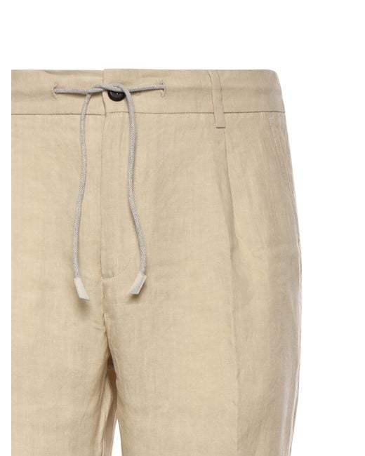 Eleventy Natural Drawstring Waist Pants for men