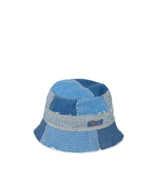 Marni Blue Colorful Denim Fisherman Hat