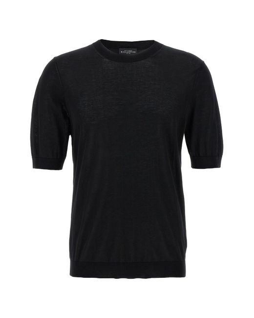 Ballantyne Black Classic Crewneck Jumper for men