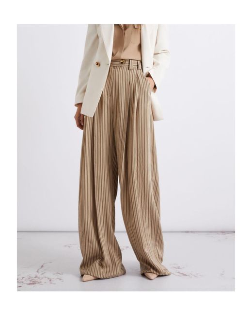Marella Natural Viscose Palazzo Trousers