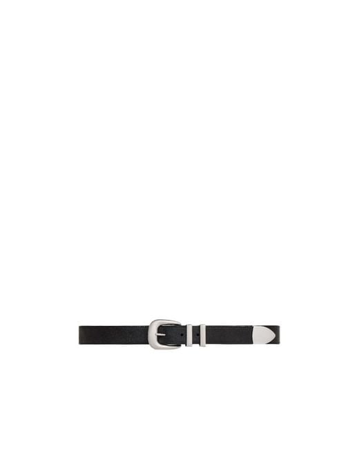 Céline White Western Belt 25Mm for men