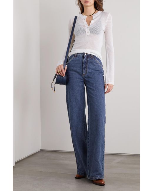 Chloé White Mesh Pullover