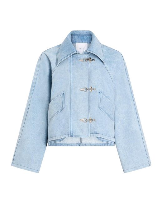 Patou Blue Oversized Cropped Jacket