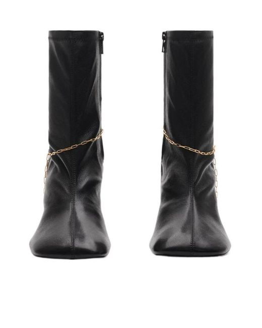 Burberry Black Leather Pumps Boot