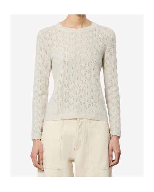 Isabel Marant White Obeline Pullover