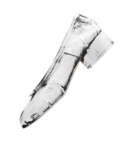 Maison Margiela White Tabi New Slip-On Ballerina Shoes