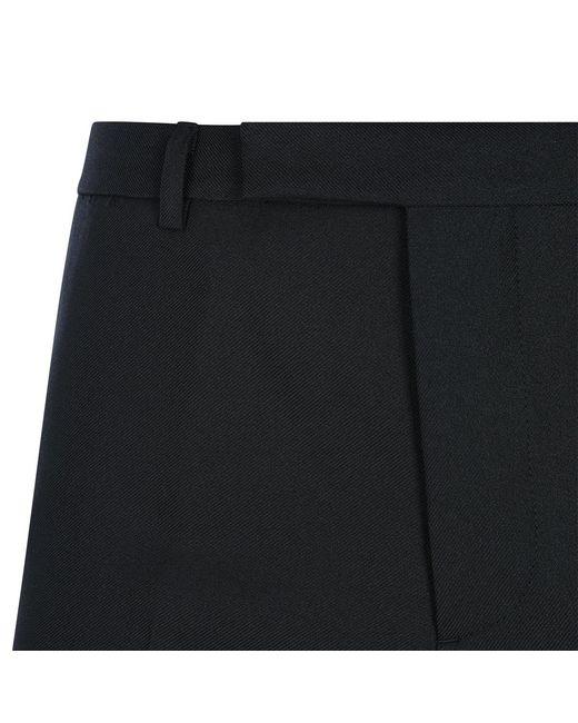 Gucci Black Pleat Detailed Skinny Trousers for men
