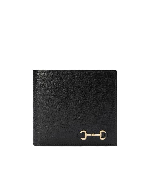 Gucci Black Horsebit Leather Bi-Fold Wallet for men