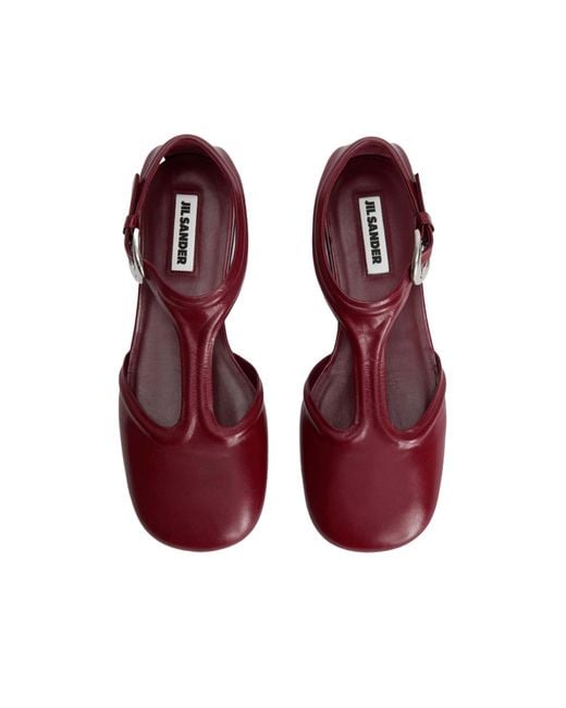 Jil Sander Purple Mary Jane Shoes