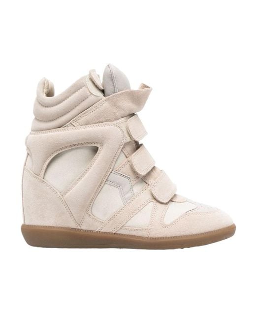 Isabel Marant Natural 80mm Bekett Touch-strap Sneakers