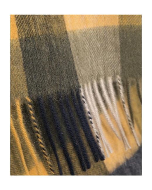 Barbour White Brushed-Effect Check-Plaid Scarf for men