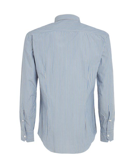 Salvatore Piccolo Blue Striped Long-Sleeved Shirt for men