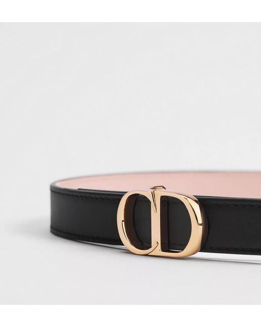 Dior White Reversible Cd Icon Belt