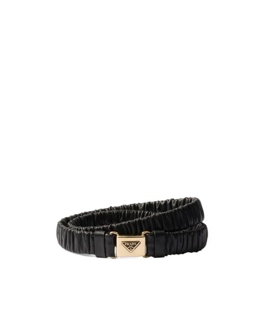 Prada Black Leather Belt