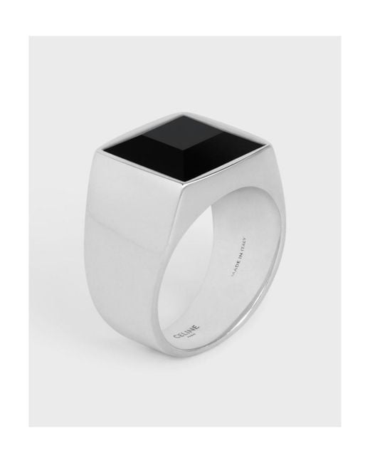 Céline White Aiguise Ring for men