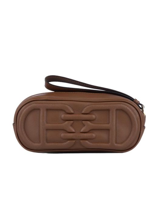 Bally Brown Zipper Handbag