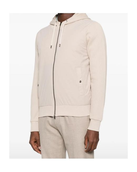 Herno Natural Zip-Up Hooded Jacket for men