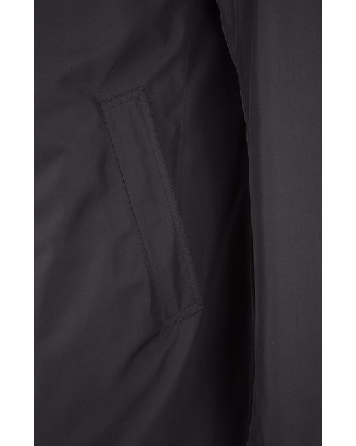 Herno Blue Single-Breasted Buttoned Shirt Coat for men
