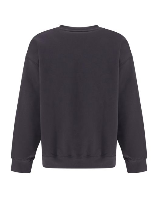 Ganni Gray Bear-Printed Crewnecj Sweatshirt