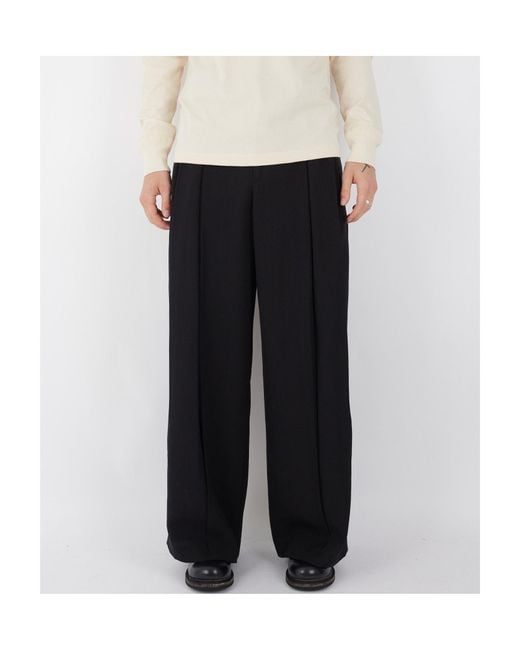 Jil Sander Black Heavy Wide Trousers for men
