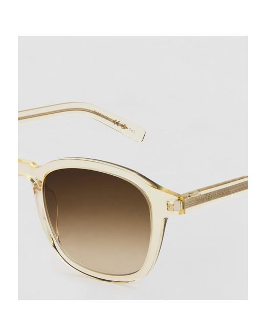 Saint Laurent White Full Frame Gradient Sunglasses for men