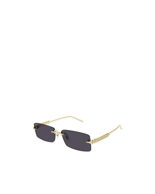 Cartier White Rectangle Frameless Sunglasses for men