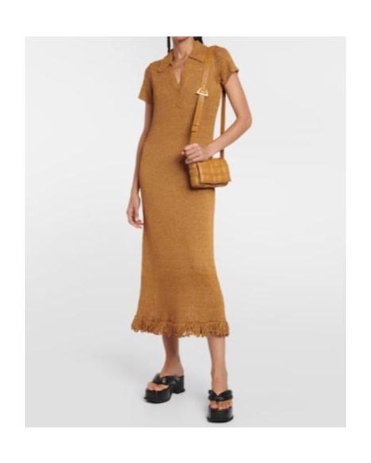 Proenza Schouler Natural Tassel-Trimmed Midi Dress