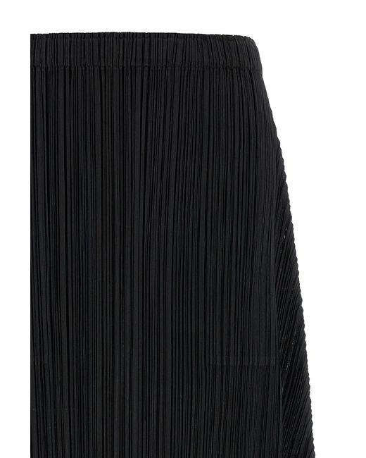 Pleats Please Issey Miyake Black Pleats Please Issey Miyake Monthly Colors: October A-Line Midi Skirt