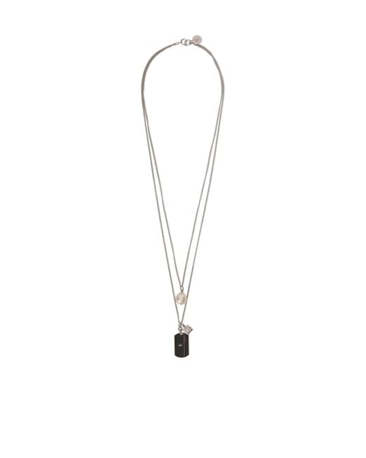 Ermanno Scervino White Pendant Necklace