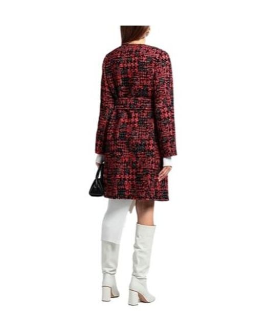 Dolce & Gabbana Red Tweed Coat