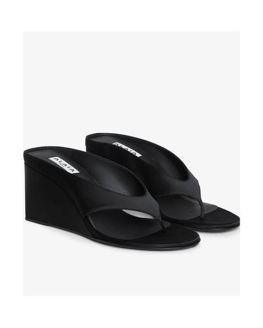 Alaïa Black 75Mm Cube Thong Sandals