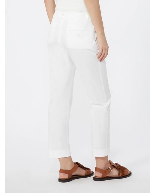 Weekend by Maxmara White Cropped Cigarette Trousers