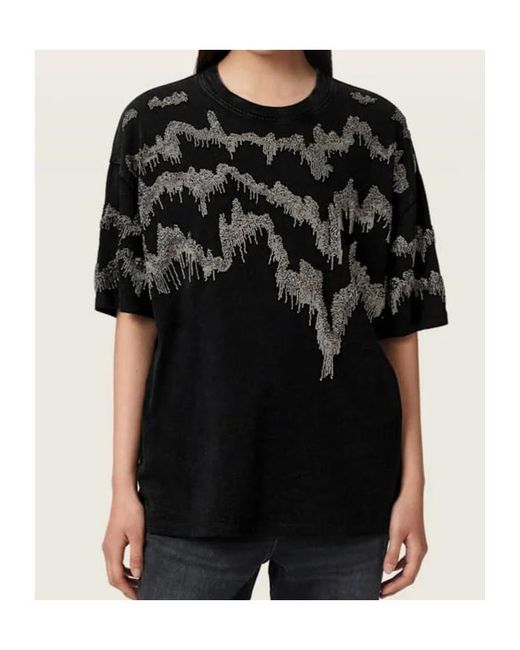 AllSaints Black Short-Sleeved T-Shirt