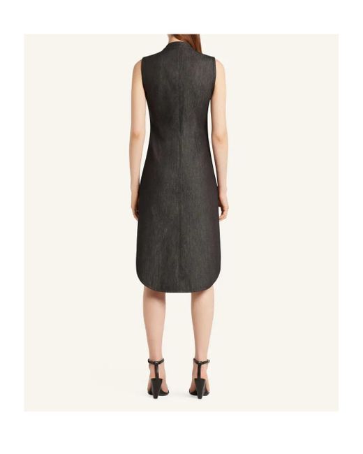 Courreges Black Zip-Front Sleeveless Dress