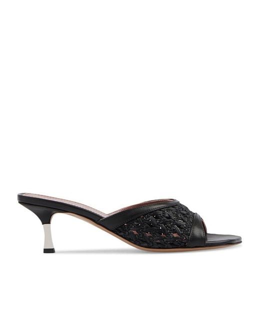 Paris Texas Black Open-Toe High-Heeled Sandals