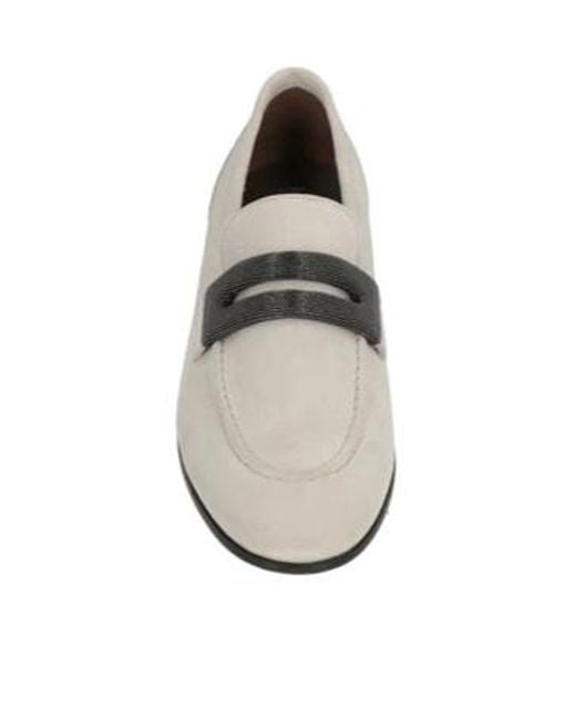Brunello Cucinelli White Simple Mule Shoes