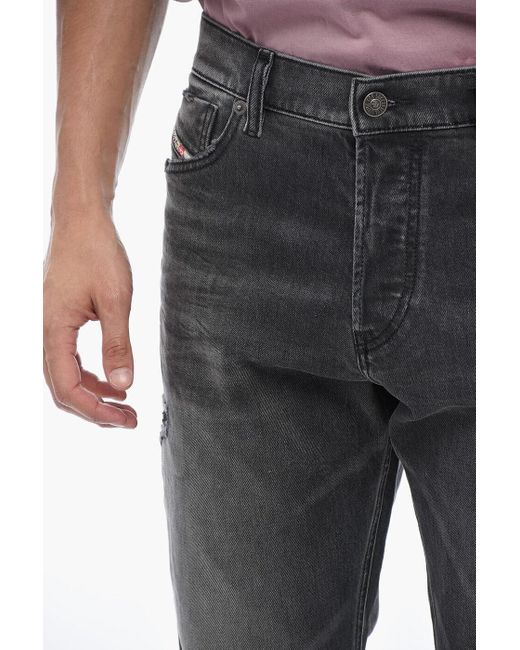 DIESEL Gray Straight Jeans Pants for men