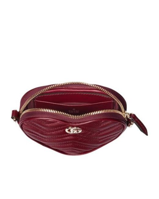 Gucci Red Gg Marmont Mini Bag