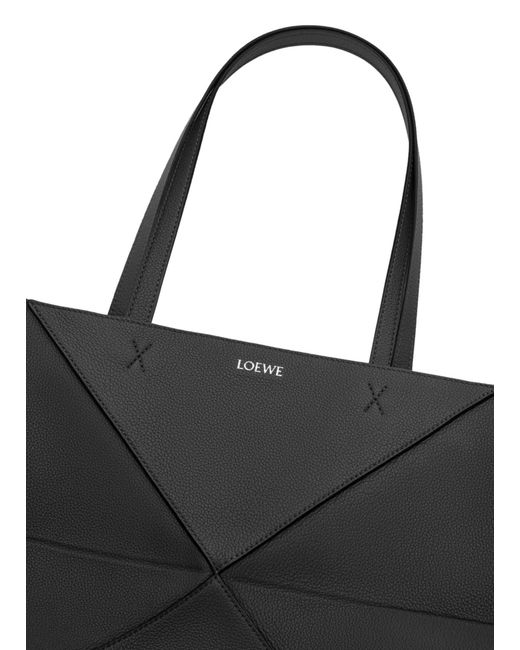 Loewe Black Large Puzzle Fold Tote Bag