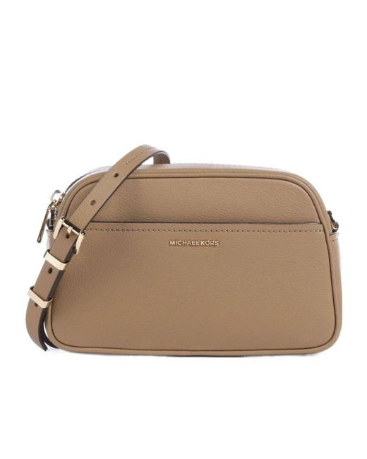 Michael Kors Natural Michael Jet Set Small Camera Crossbody Bag