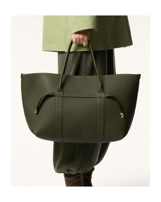 Loro Piana Green Ghiera Shopper Large