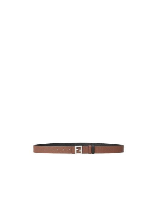 Fendi White Ff Belt for men