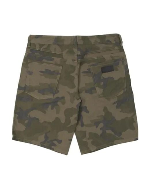 Just Cavalli Green Camouflage Shorts for men