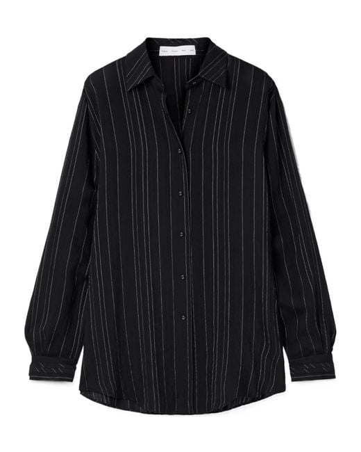 Proenza Schouler Black Raven Striped Shirt