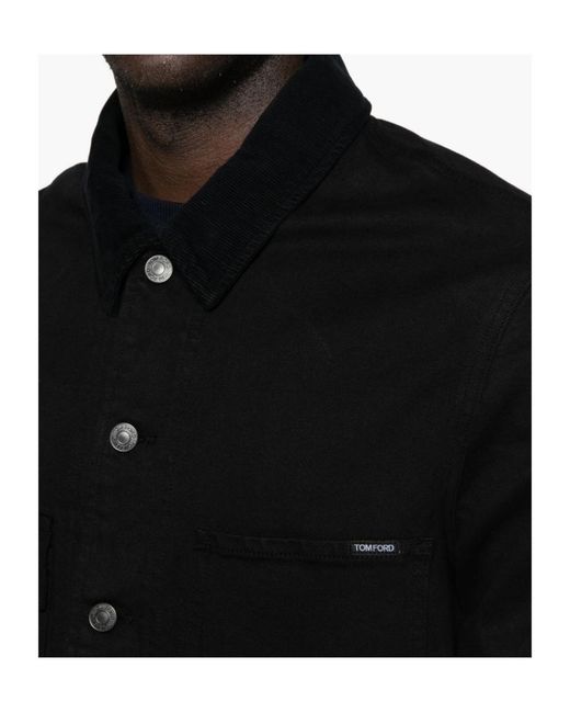 Tom Ford Black Multiple-Pockets Jacket for men